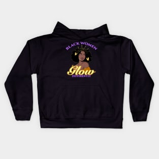 Black Women Glow Differently Kids Hoodie